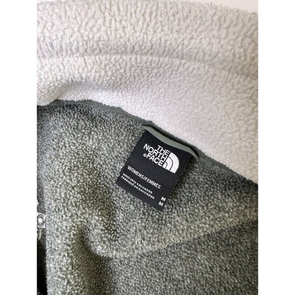 The North Face Lower Cliffs Pullover Fleece Womens Half Zip Heather Green M - Picture 4 of 9